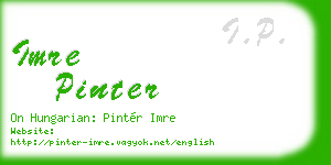 imre pinter business card