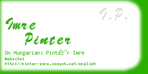 imre pinter business card